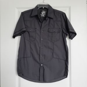Mens Casual Button Down Short Sleeve Shirt Size M
